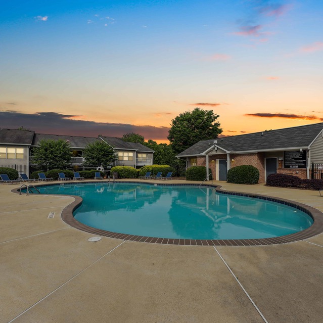 Hampton Point - Pool Area sunset view
